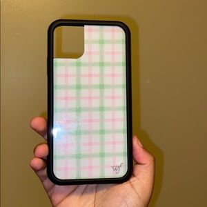 iphone 11 wildflower plaid case